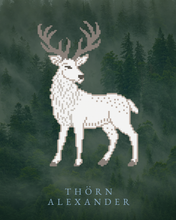 Load image into Gallery viewer, Charted E-Pattern: Hart of Old -- Printable Needlepoint Pattern (Digital Download)