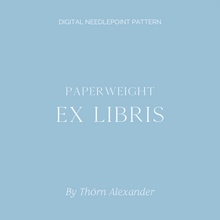 Load image into Gallery viewer, Charted E-Pattern: Ex Libris Bookplate Paperweight