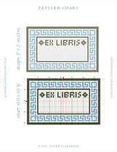 Load image into Gallery viewer, Charted E-Pattern: Ex Libris Bookplate Paperweight