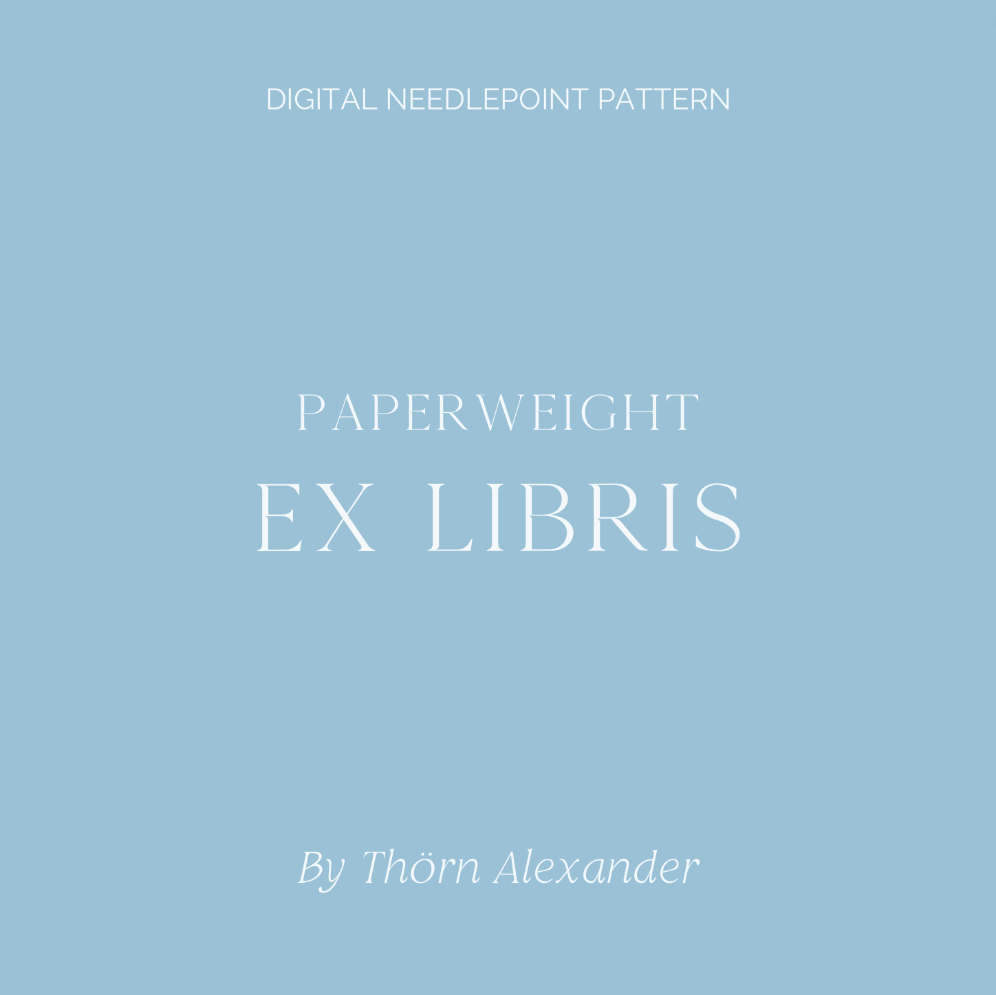 Charted E-Pattern: Ex Libris Bookplate Paperweight – Thörn Alexander
