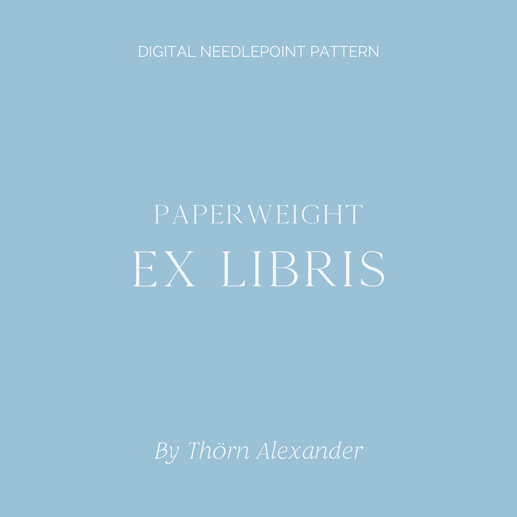 Charted E-Pattern: Ex Libris Bookplate Paperweight